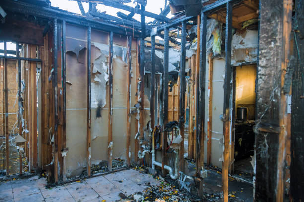 Professional Emergency Fire Cleanup technician working in Clyde, NC